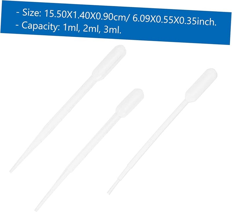 300 Pcs Plastic Droppers with Graduations for Essential Oils DIY Projects and Liquid Transfer - Image 2
